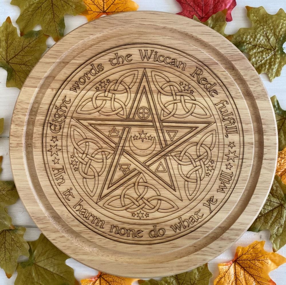 Wiccan Rede Pentagram Kitchen Board