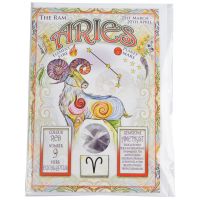 Zodiac Greeting Card with Crystal ~ Aries