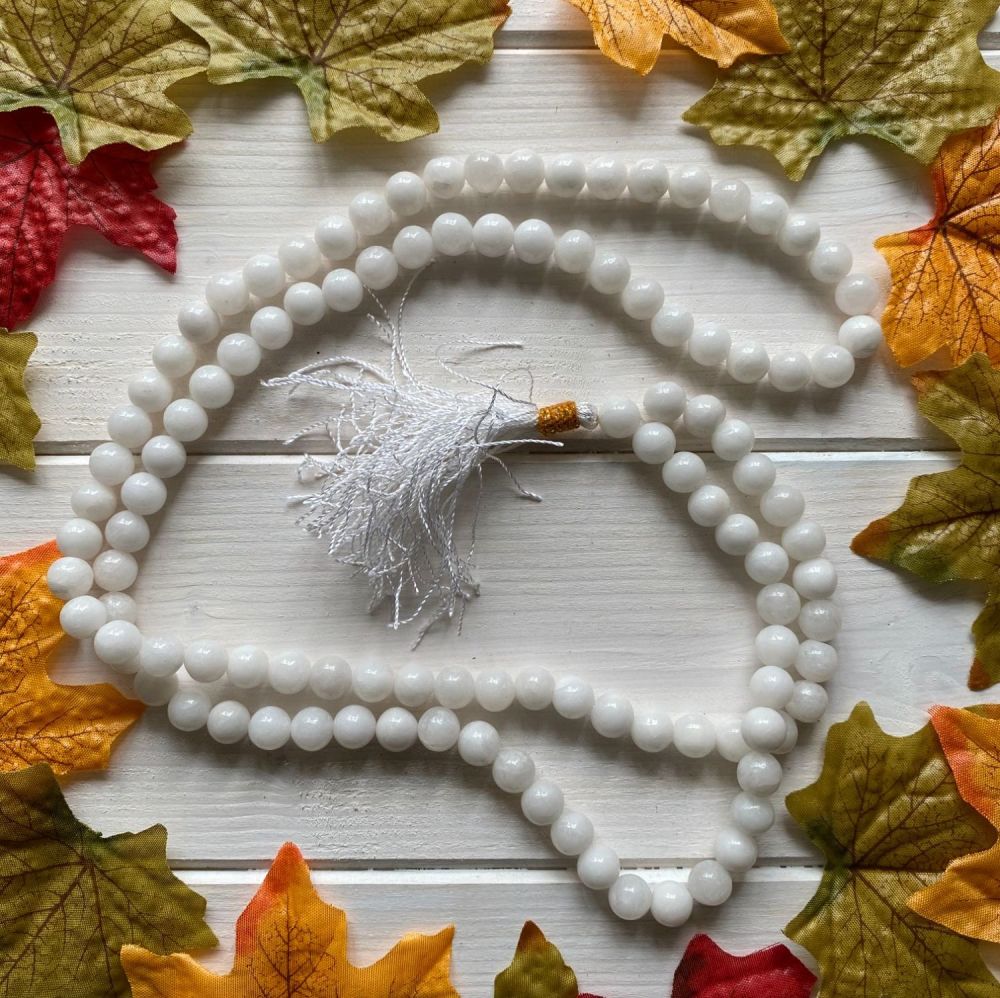 Mala Beads ~ White Quartz