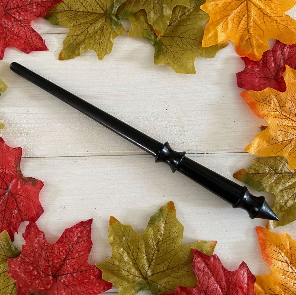 Hand Crafted Wooden Pocket Wand ~ Black  #4