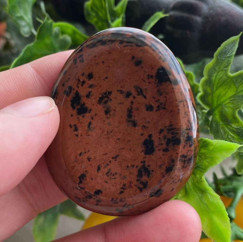 Mahogany Obsidian Thumb Stone #4
