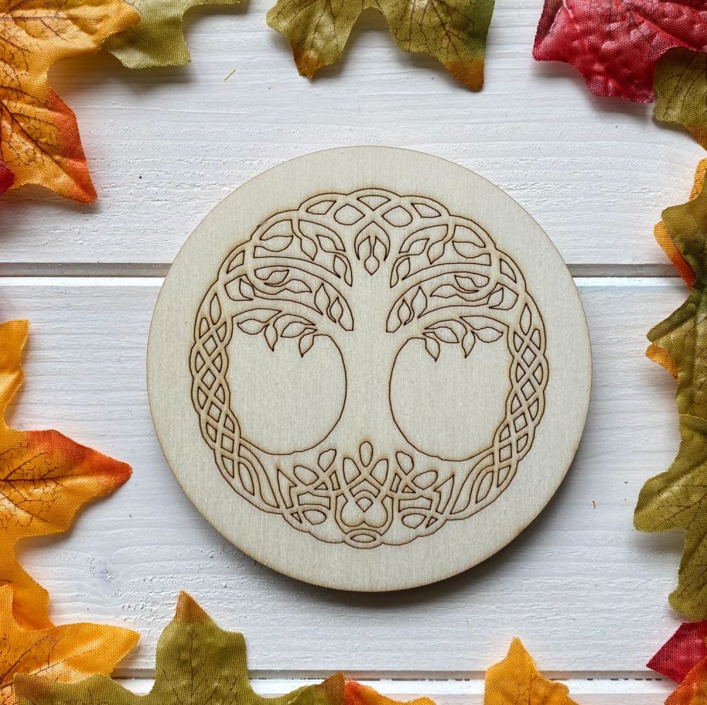 Tree of Life Altar Tile with Celtic Knotwork Border