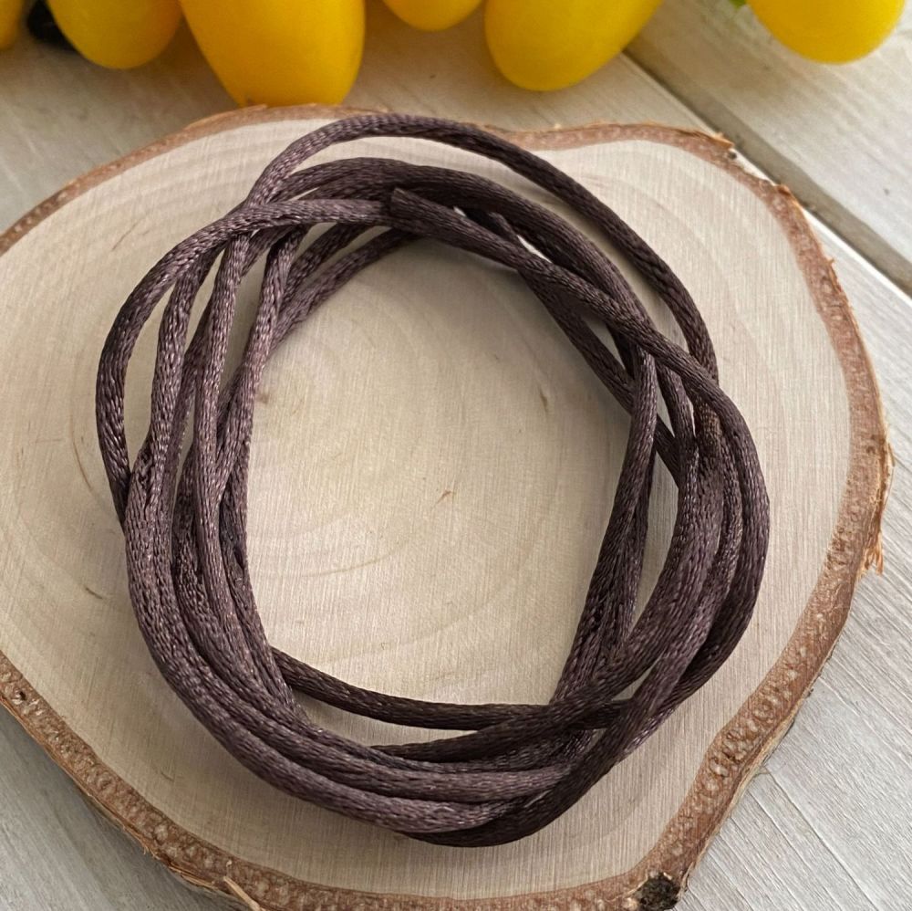 3m piece of Silky Brown Cord