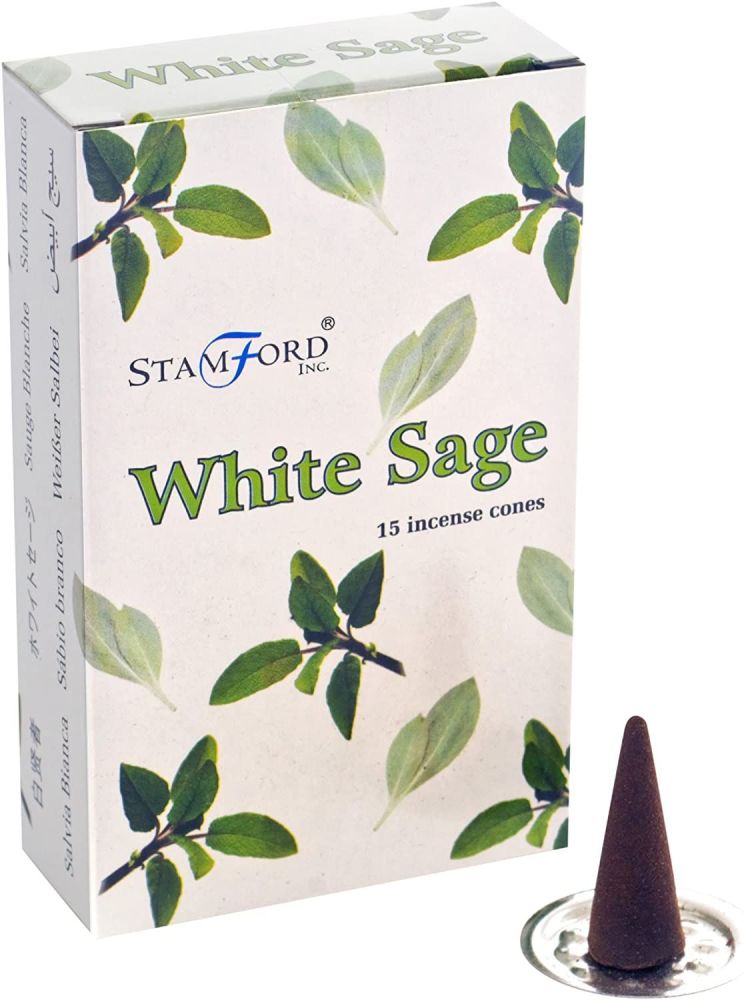 White Sage Incense Cones ~ Pack of 15 ~ SALE