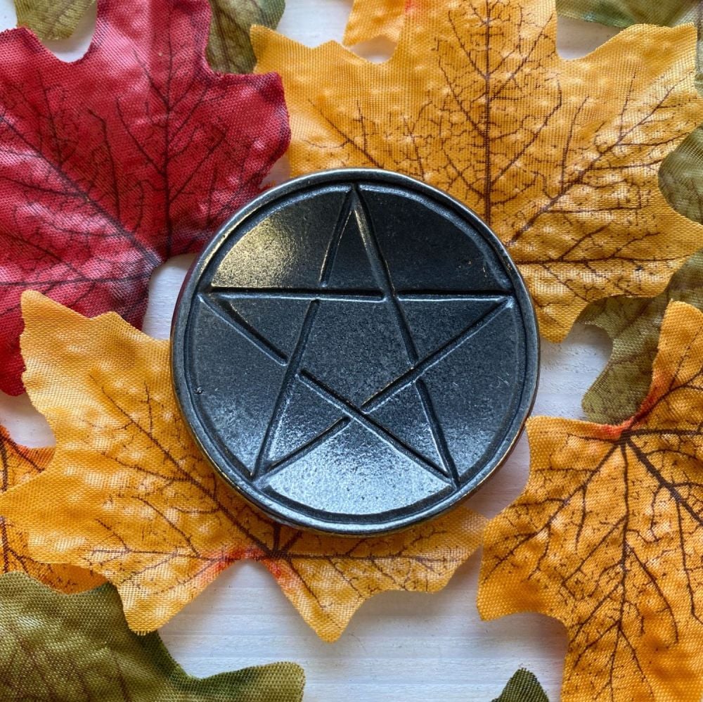 Pewter Offering Bowl with Pentagram