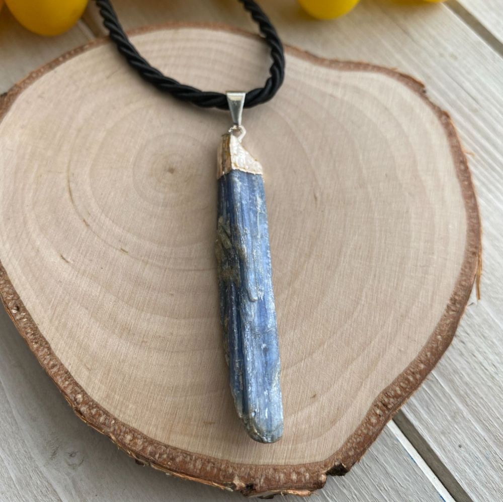 Blue Kyanite Pendant with Cord and Gift Box #8