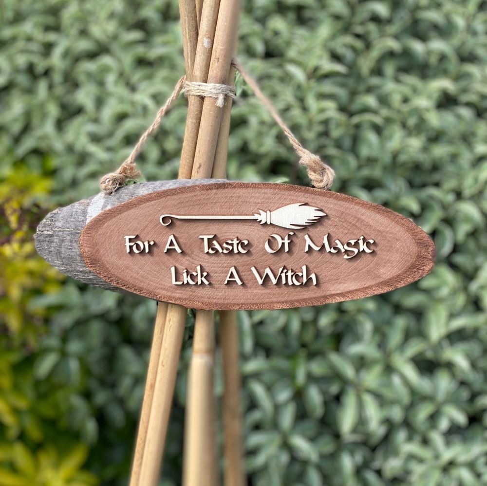 Taste of Magic  Wooden Slice Sign