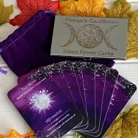 Moon Power Cards with engraved silver box