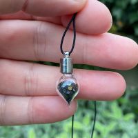 Hand Crafted Witches Black Salt and Tiger Eye Protection and Good Luck Pendant