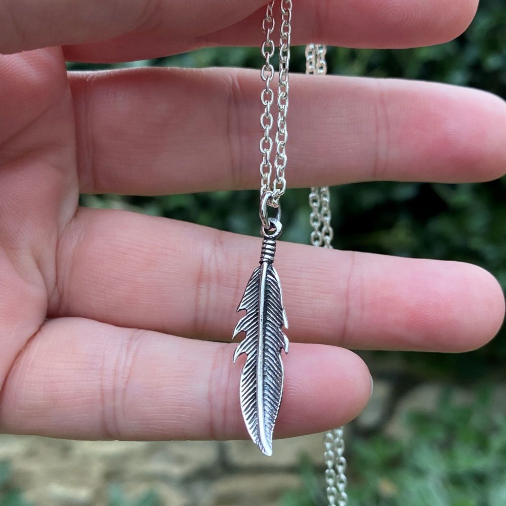 Sterling Silver Feather with free chain