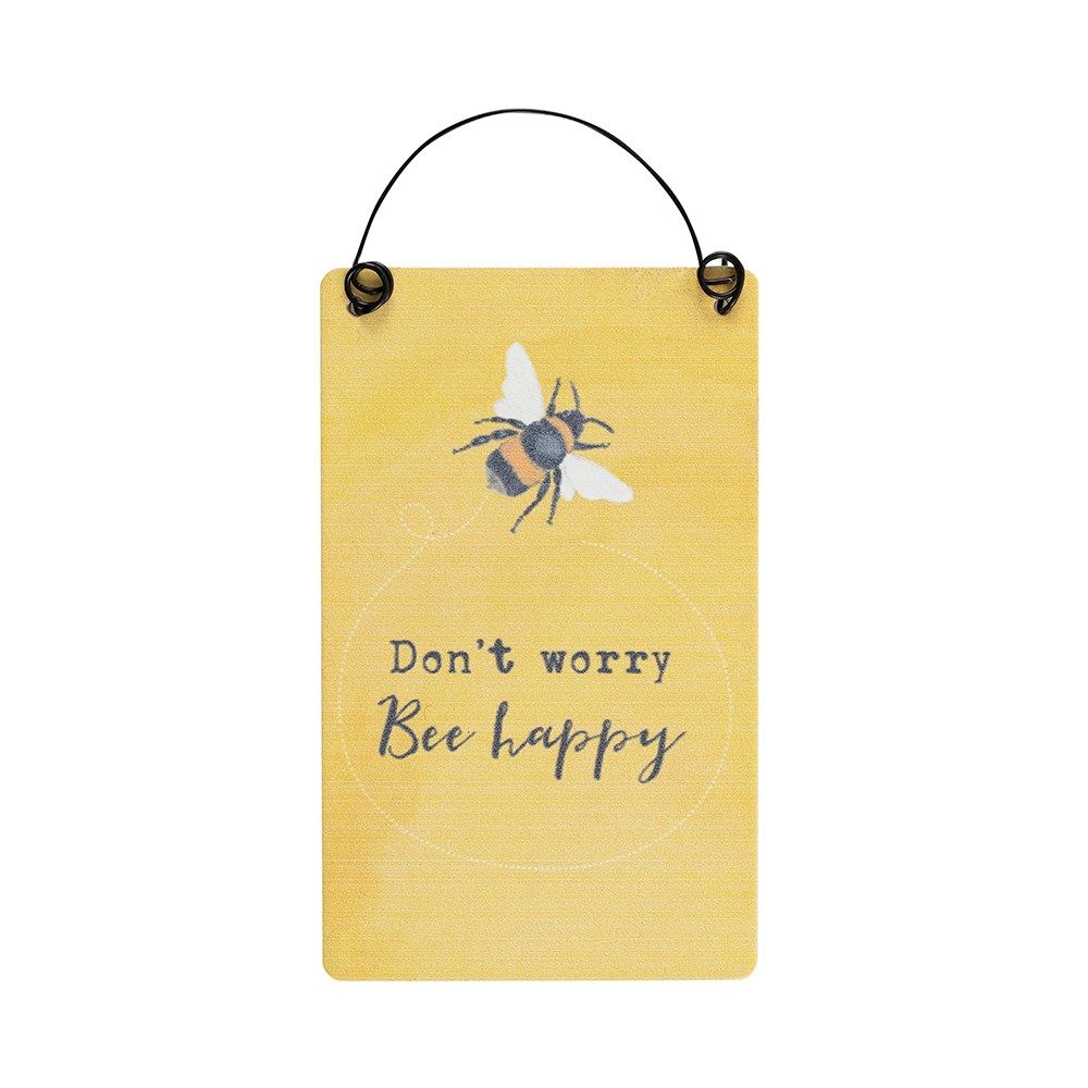 Don't Worry Bee Happy Mini Sign