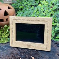 Scrying Mirror, Wooden Frame with Verse and Pentagram