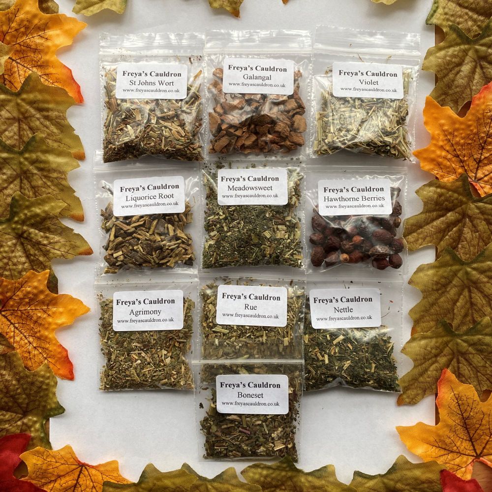 Herb Kit 1 ~ Pack of 10 Herbs and Info Leaflet