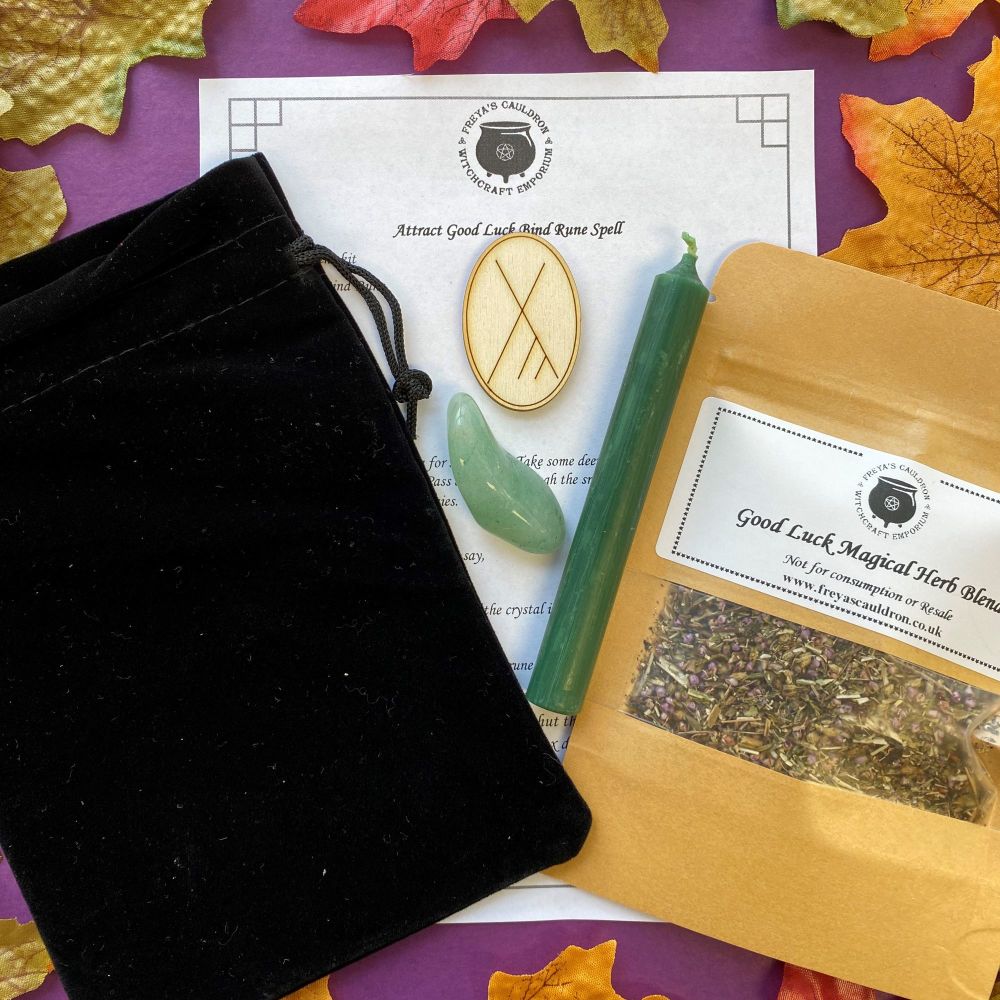 Bind Rune Spell Kit for Attracting Good Luck