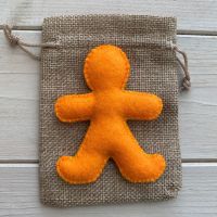 Pocket Poppet Doll for Emotional Support ~ Orange #8