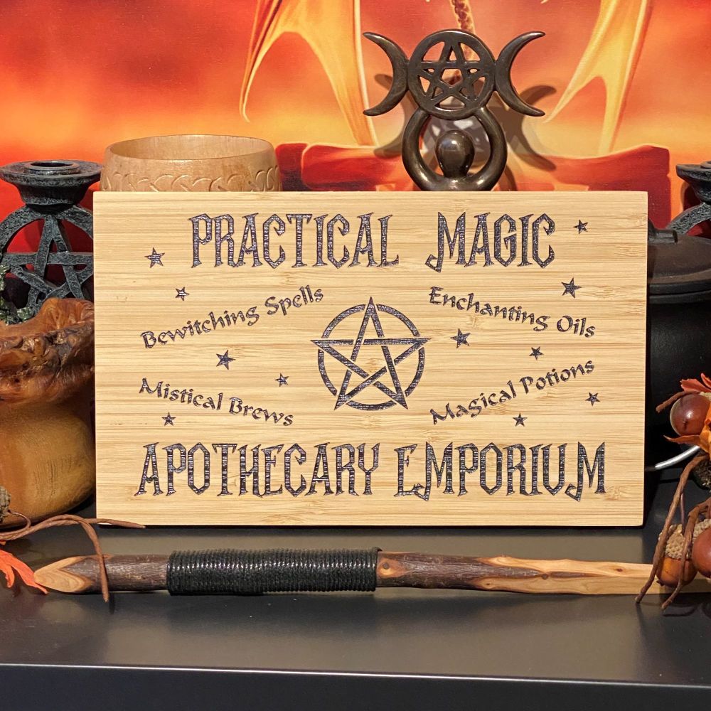 Practical Magic Apothecary Emporium Wooden Sign