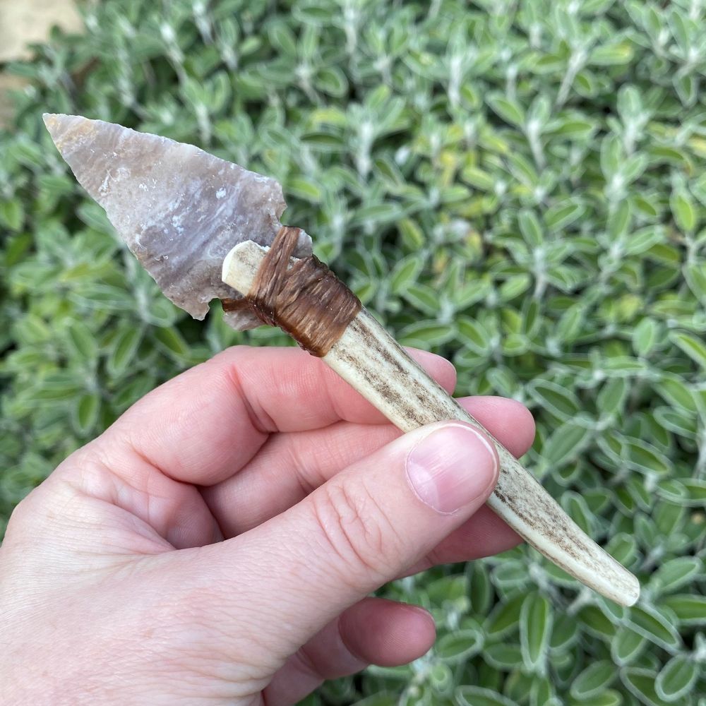 Antler Dagger with Flint Arrowhead ~ #4