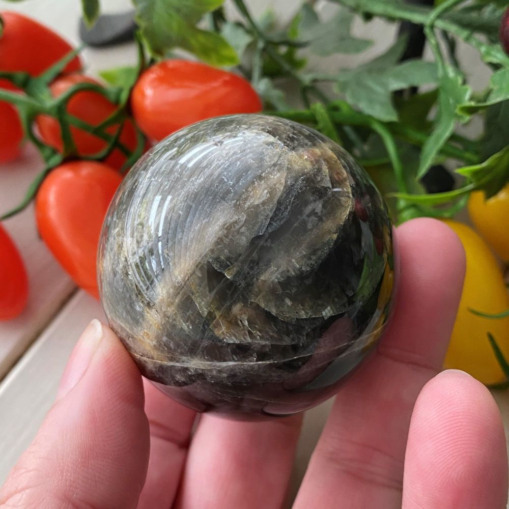 Black Moonstone Sphere ~ #3