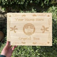 A Personalised Wooden Crystal Box, with 48 compartments for your own crystals