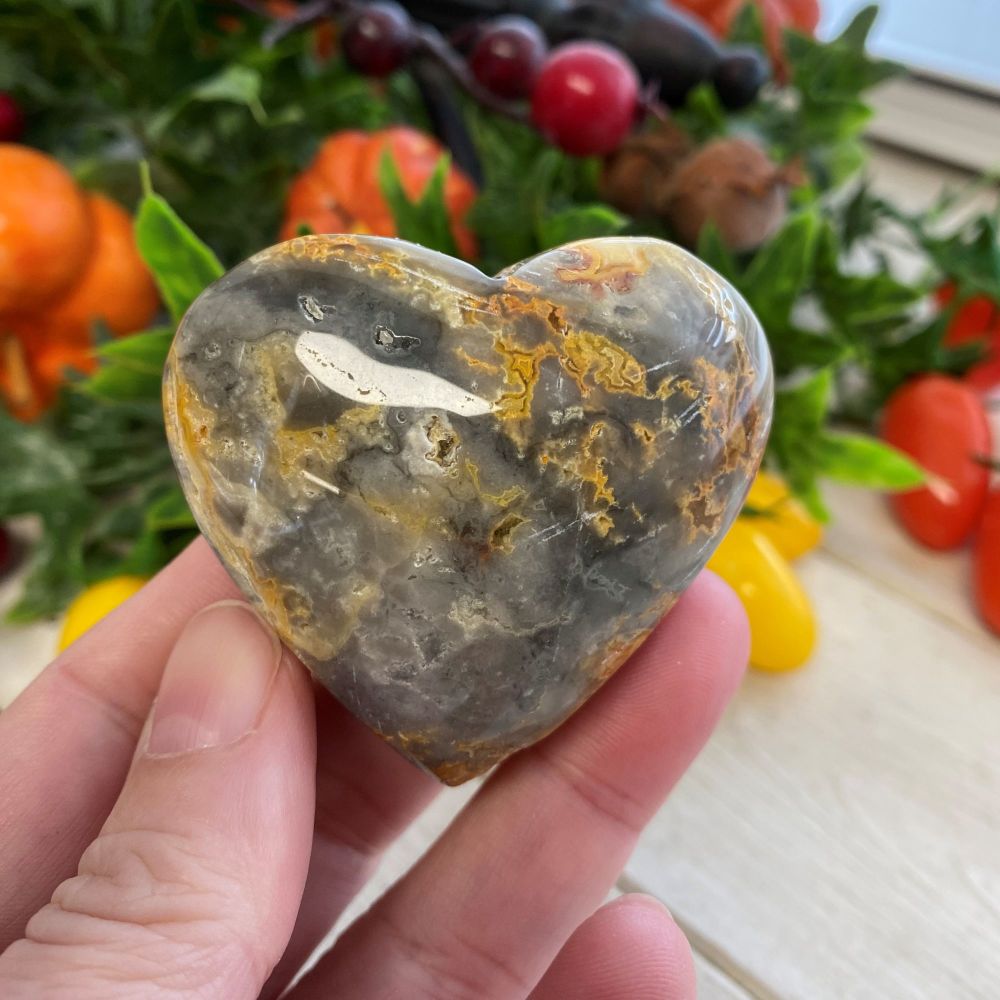 Crazy Lace Agate Heart ~ #2