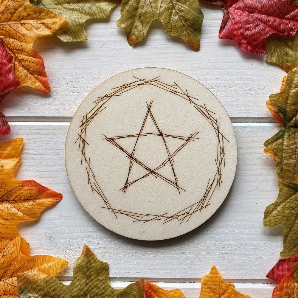 Twig Pentagram Altar Tile ~ Sale