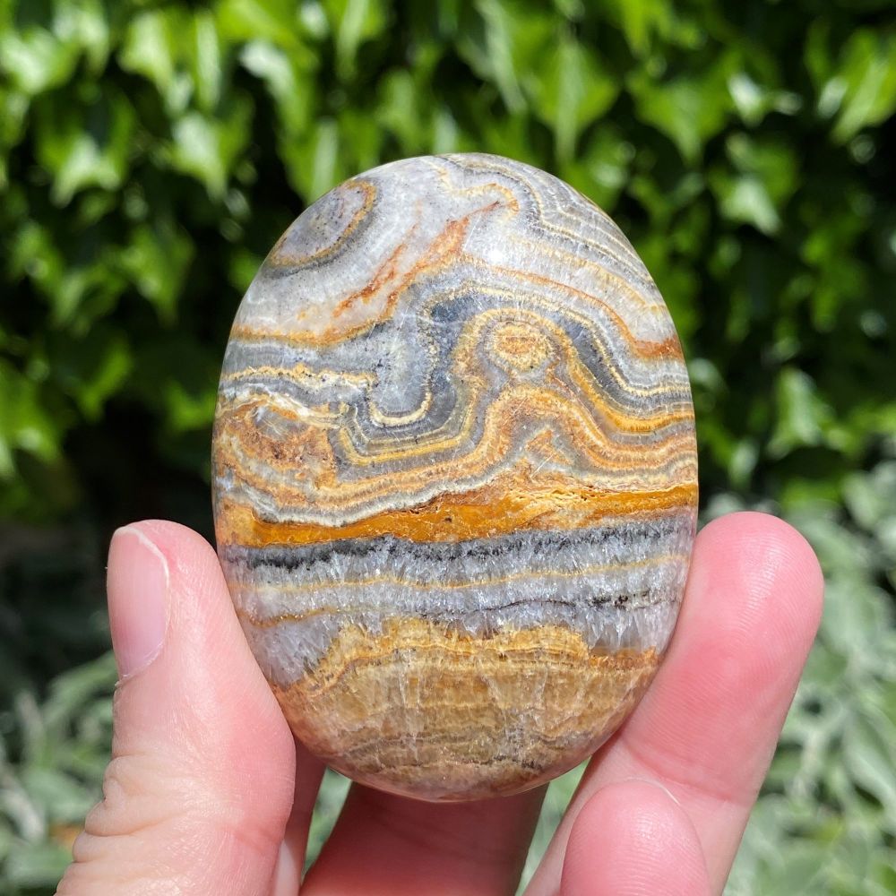 Bumble Bee Calcite Palm Stone ~ #BB1
