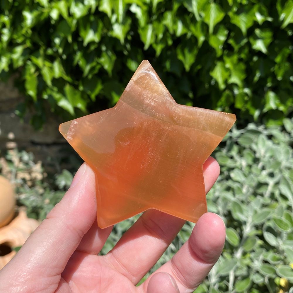Honey Calcite Polished Star ~ #HC2