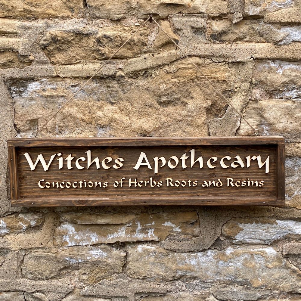 Witches Apothecary Handcrafted Wooden Sign ~ SALE