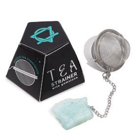 Crystal Tea Strainer ~ Aquamarine