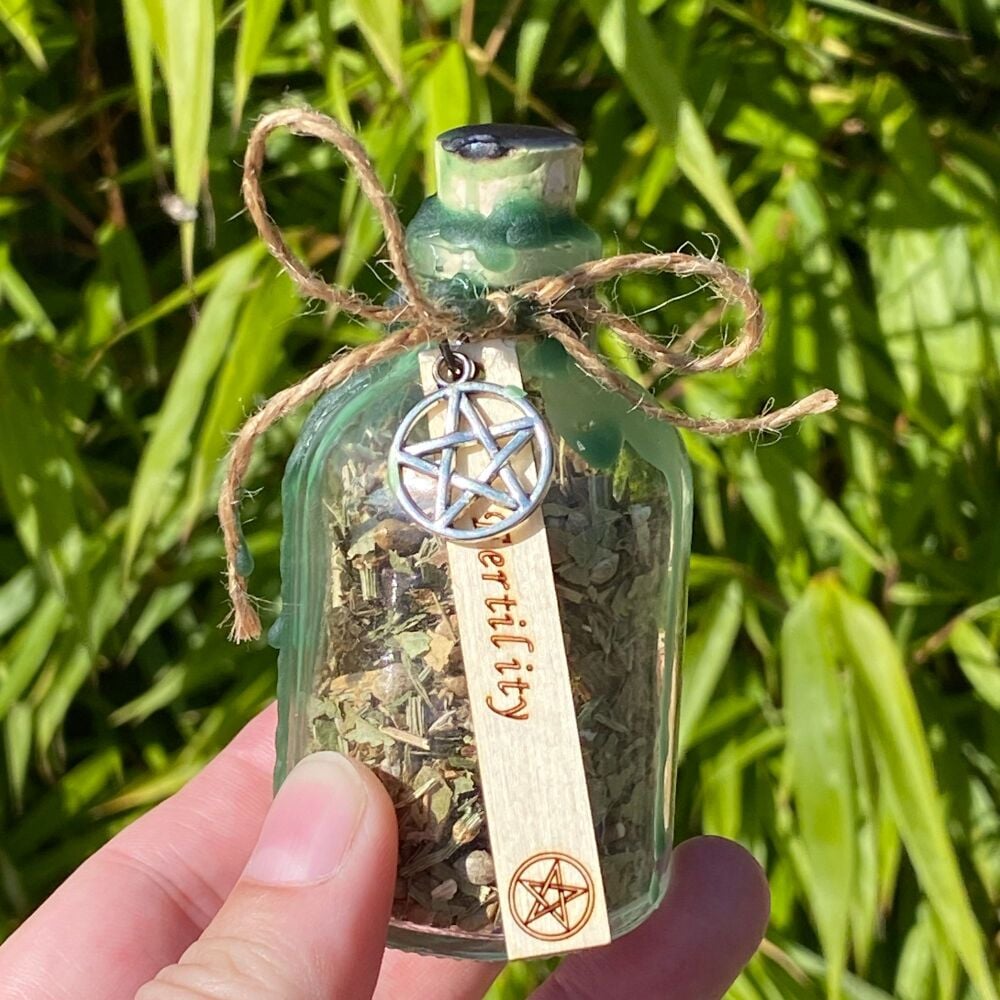A Handmade Witches Spell Bottle ~ Fertility