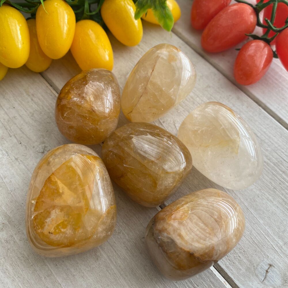 Golden Healer Tumble Stones ~ Large
