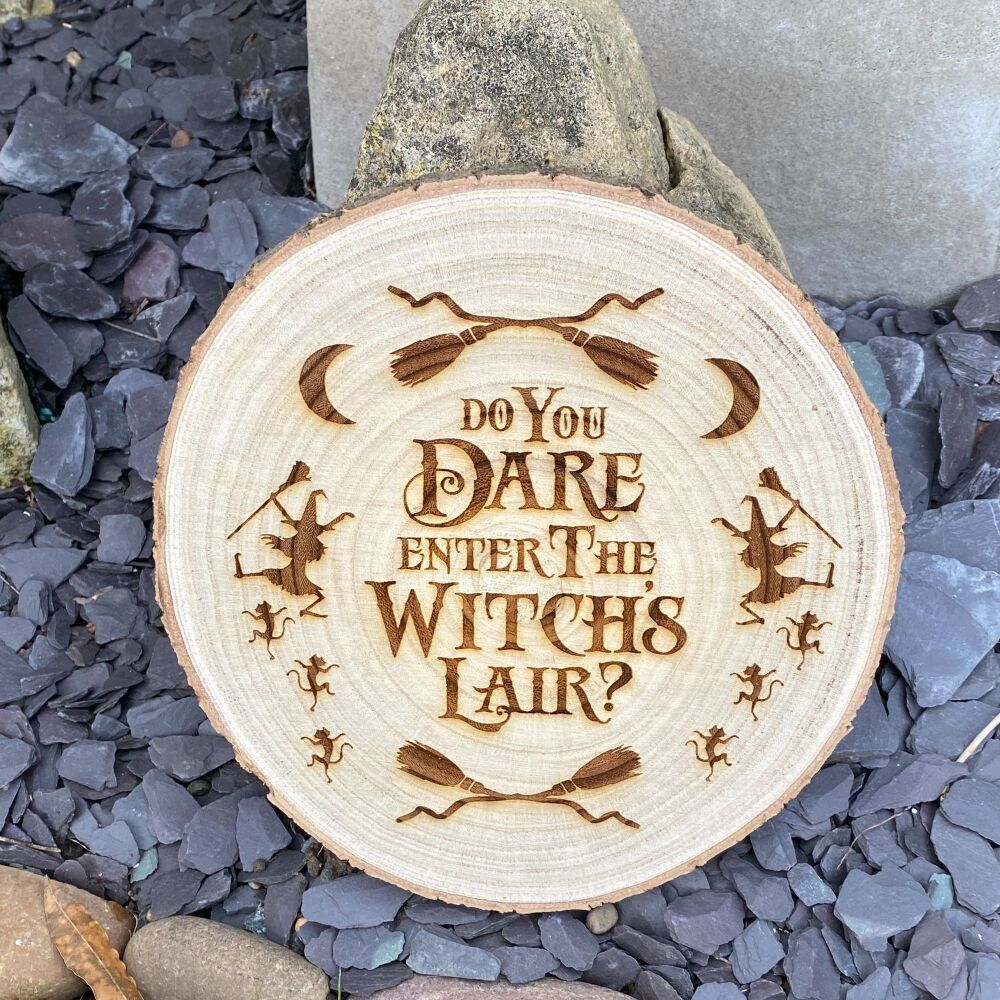 Witches Lair Wooden Log Slice ~ #2