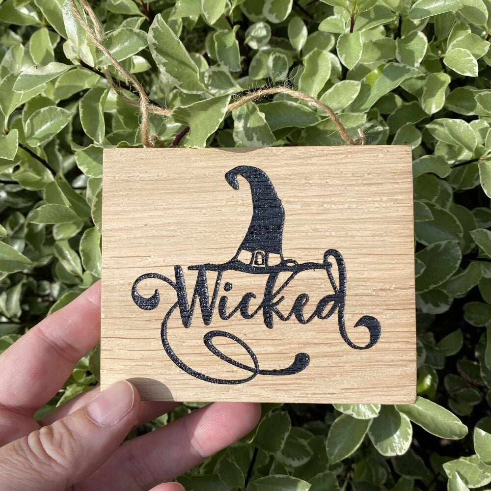 Wicked Hanging Wooden Chunk