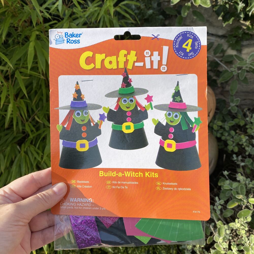 Halloween Craft Kit ~ Set of 4 Build A Witch Kits