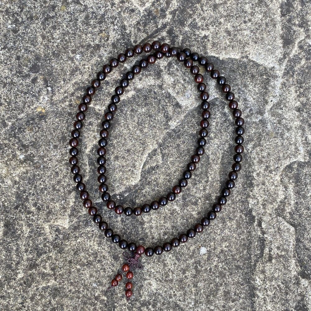 Mahogany Sandalwood Mala Beads