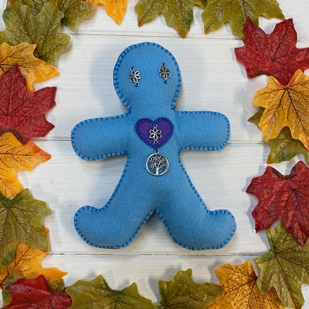 ** Poppet Doll ~ Blue Protection Doll with Tree of Life Charm