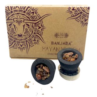 Banjara Ethno Tribal Resin Cups ~ Mayan Myrrh pack of 6 cups
