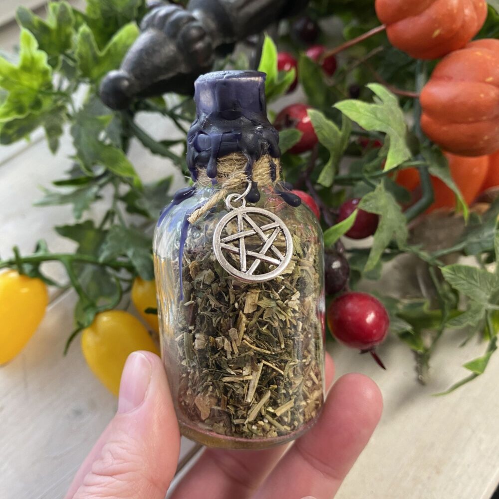 A Handmade Witches Spell Bottle ~ Banishing Negativity ~ #1A