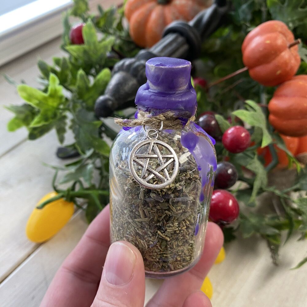 A Handmade Witches Spell Bottle ~ Protection ~ #1