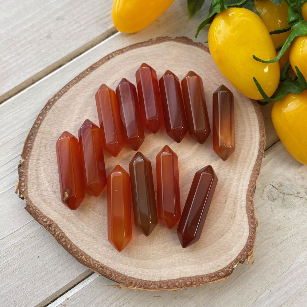Carnelian Mini Double Terminated Point ~ Pack of 3