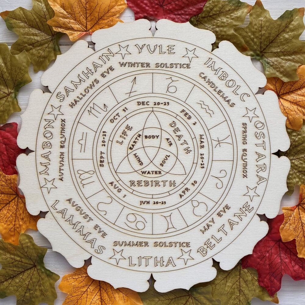Wheel of the Year Altar Tile ~ Large 23 cm