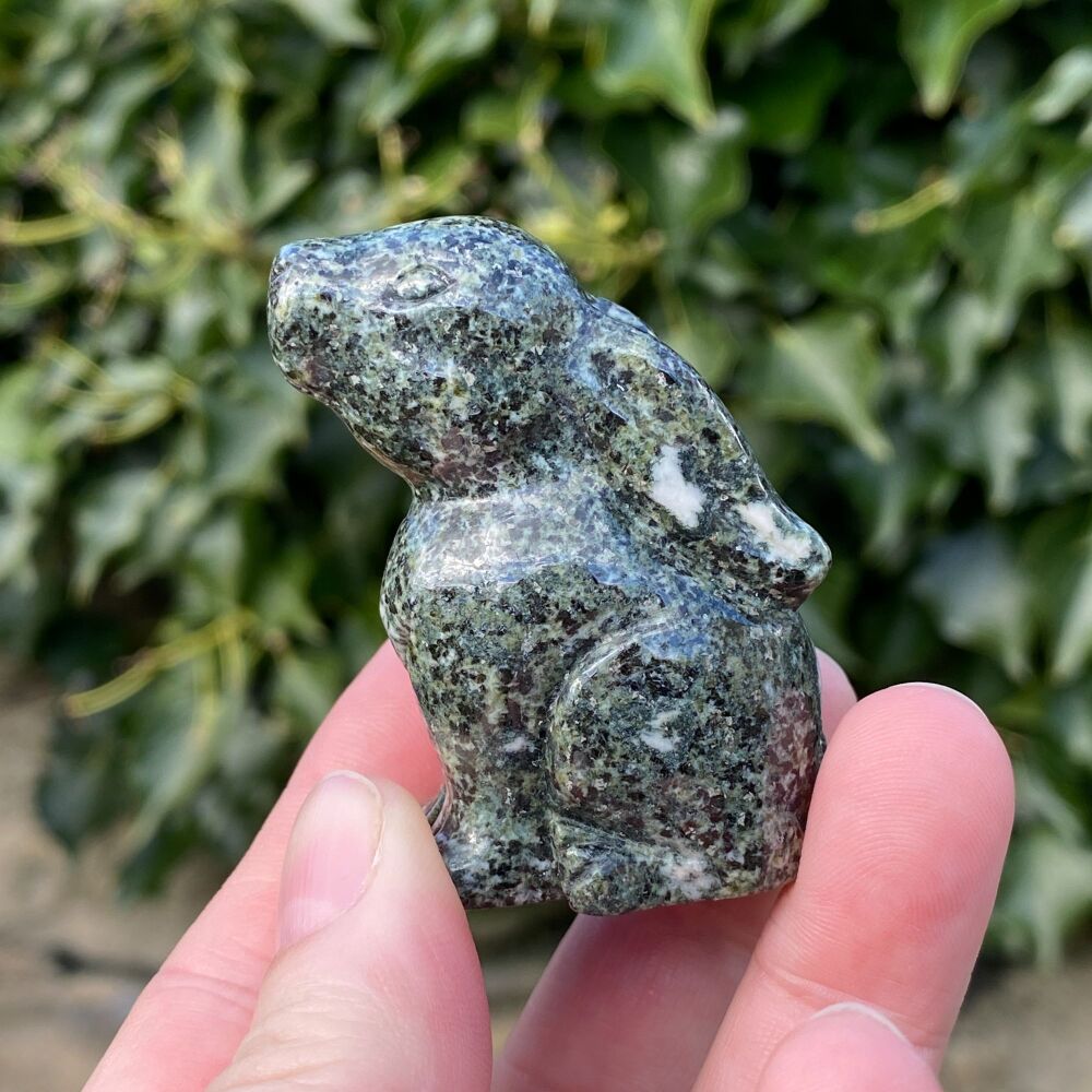 Preseli Bluestone (Stonehenge Stone) Moon Gazing Hare Carving