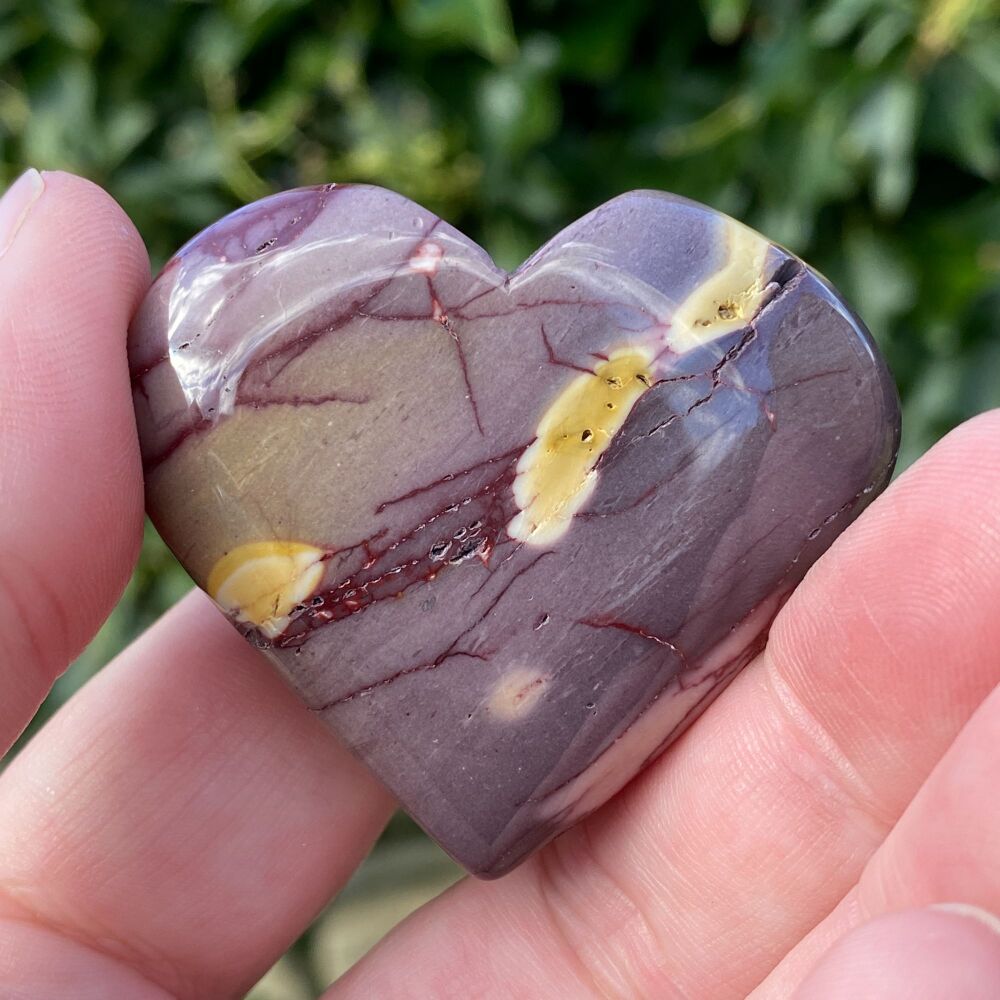 Purple Mookaite Heart