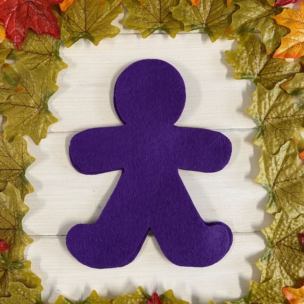 Cut out Poppet Doll ~ Ready to sew ~ Purple