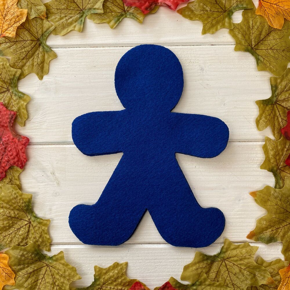 Cut out Poppet Doll ~ Ready to sew ~ Royal Blue