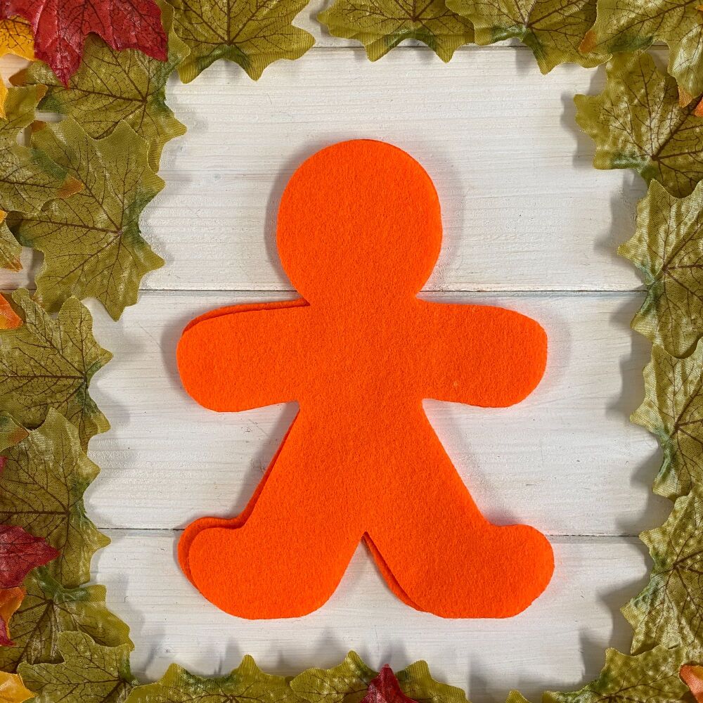 Cut out Poppet Doll ~ Ready to sew ~ Orange