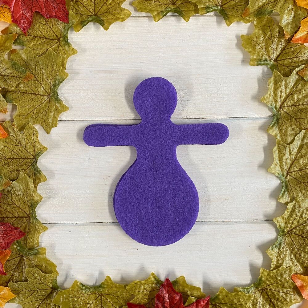 Cut out Poppet Doll ~ Ready to sew ~ Purple Deity