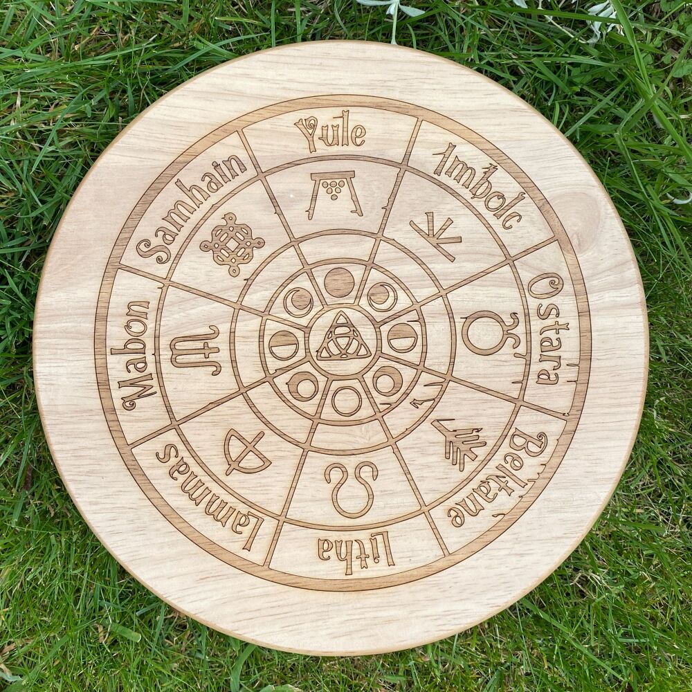 Wheel of the Year Sabbat and Symbols Altar Table