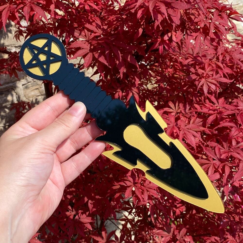 Hand Crafted Black and Gold Viking Inspired Athame