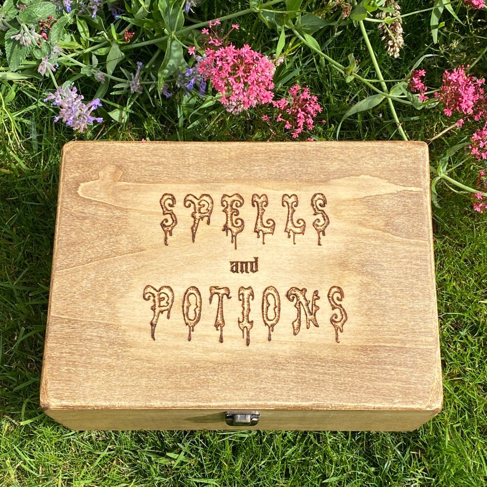 Spells and Potions Wooden Box